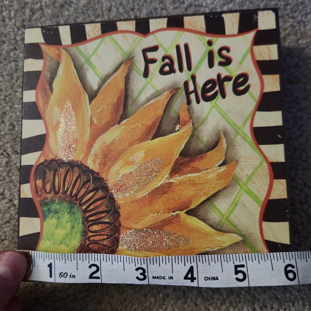 Fall Themed Decorative Blocks - Picture 5 of 6